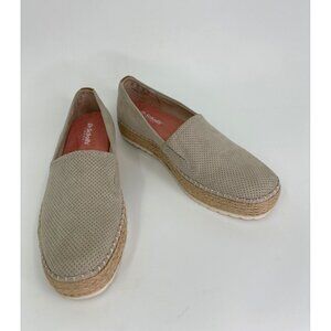 Dr. Scholl's Sunray Espadrille Slip On Perforated Suede Oyster Gray 7